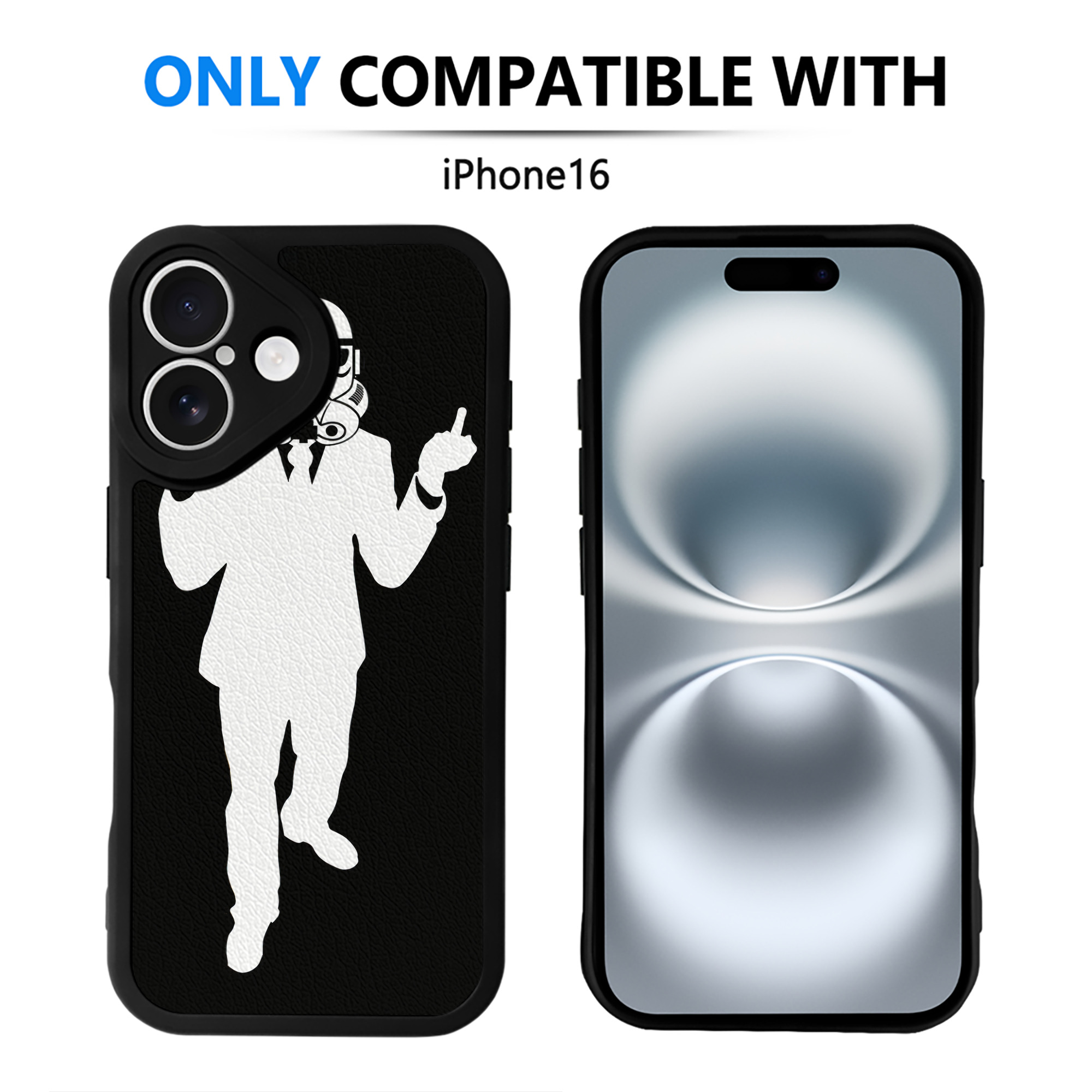 （画像用） スター・ウォーズ Star Wars 【iPhone 16シリーズ対応】シリコンスマホケース（レザー調） 材質：シリコン